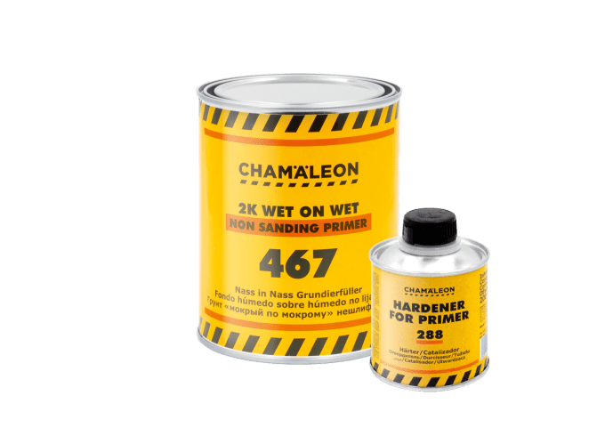 Apprêt mouillé sur mouillé 2K Chamäleon 467, mise en peinture directe sans ponçage